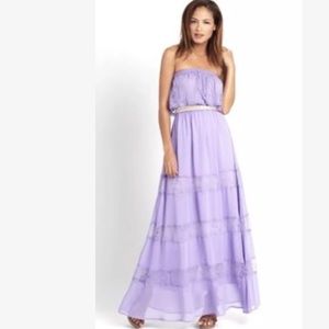 Anthropology Champagne & Strawberry purple dress